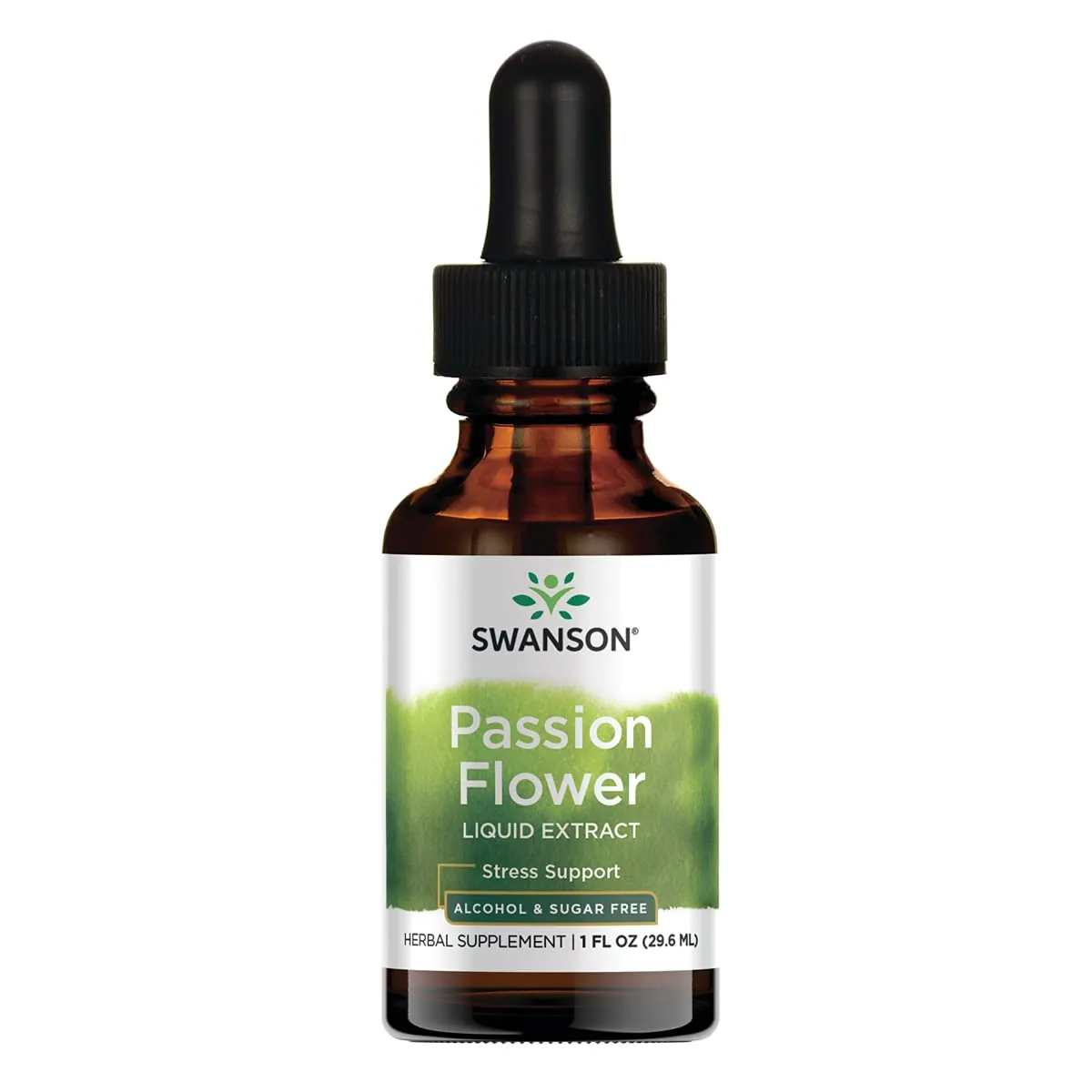 Swanson Passion Flower Liquid Extract 1 fl oz - Alcohol & Sugar-Free Herbal Supplement