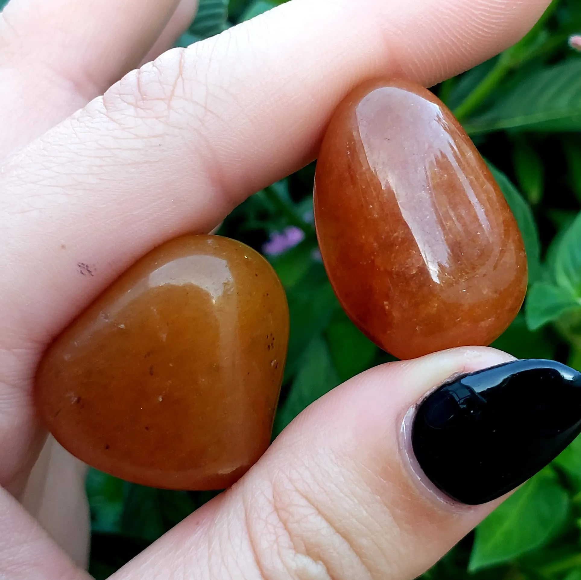 Tangerine Quartz Tumbled Gemstone from Brazil - Hand Polished Natural Healing Crystal, 1pc