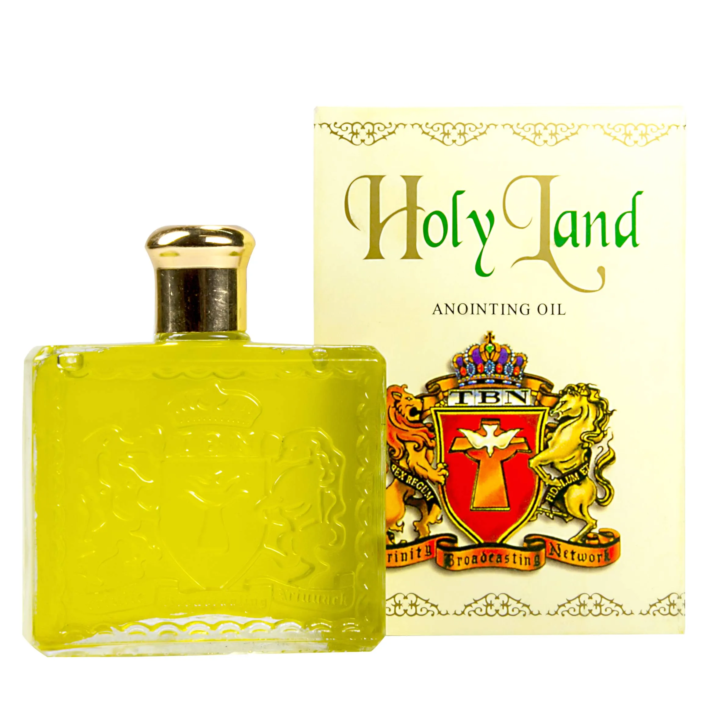 TBN Anointing Oil 50ml from Holy Land, Scented with Frankincense & Myrrh, Glass Bottle