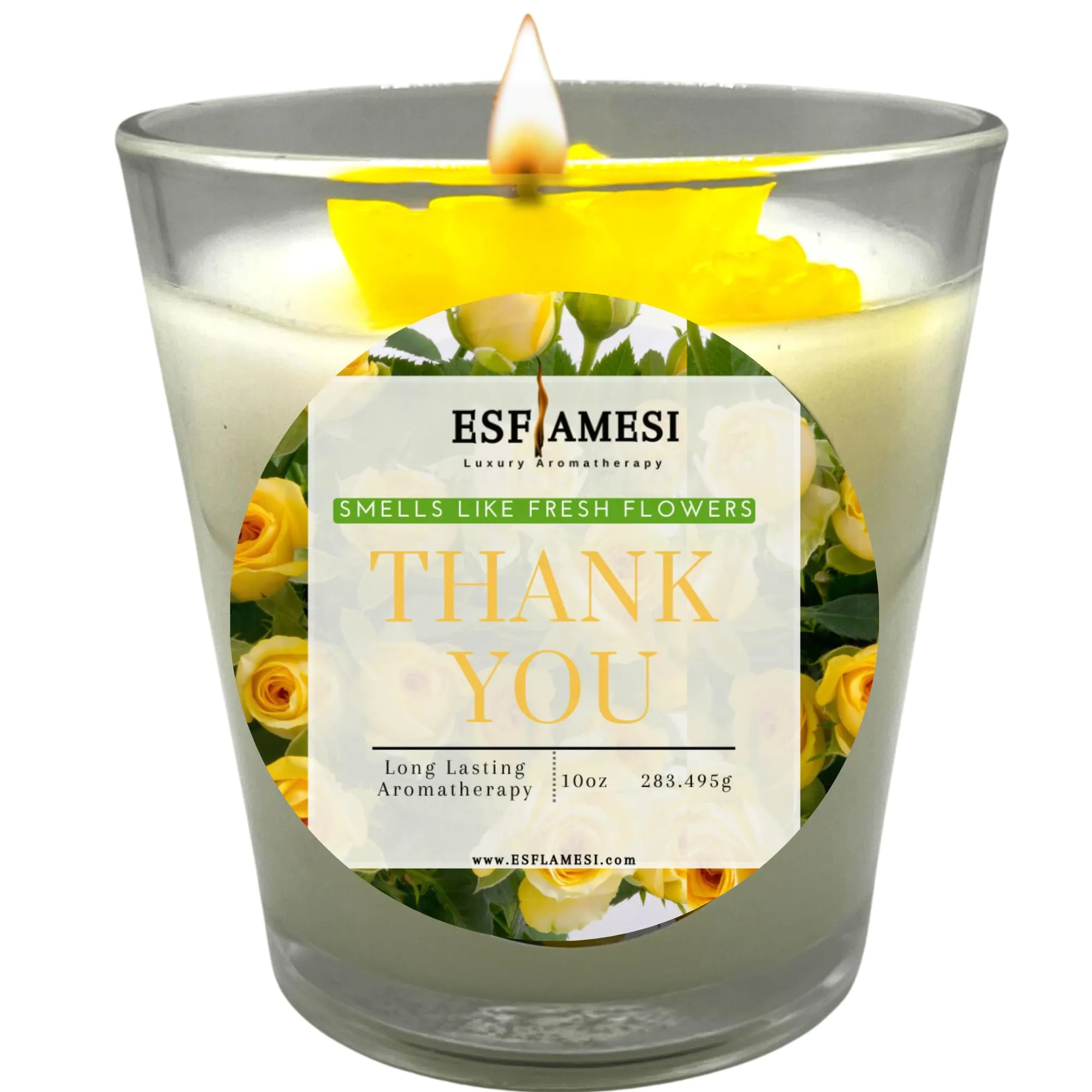 Thank You Yellow Blossom Scented Candle