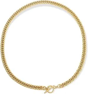 Toggle Gold Chain Necklace 18K Gold Plated Waterproof for Elegant Style