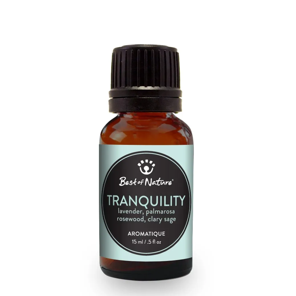 Tranquility Aromatique 1/2 Ounce Essential Oil Blend - Lavender, Palmarosa, Rosewood, Clary Sage