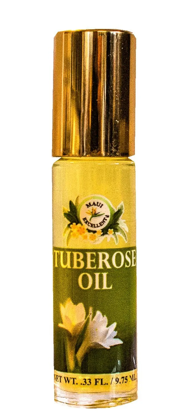 Tuberose Essential Oil Blend by Maui Excellent - Organic, Compact, Exquisite Scent