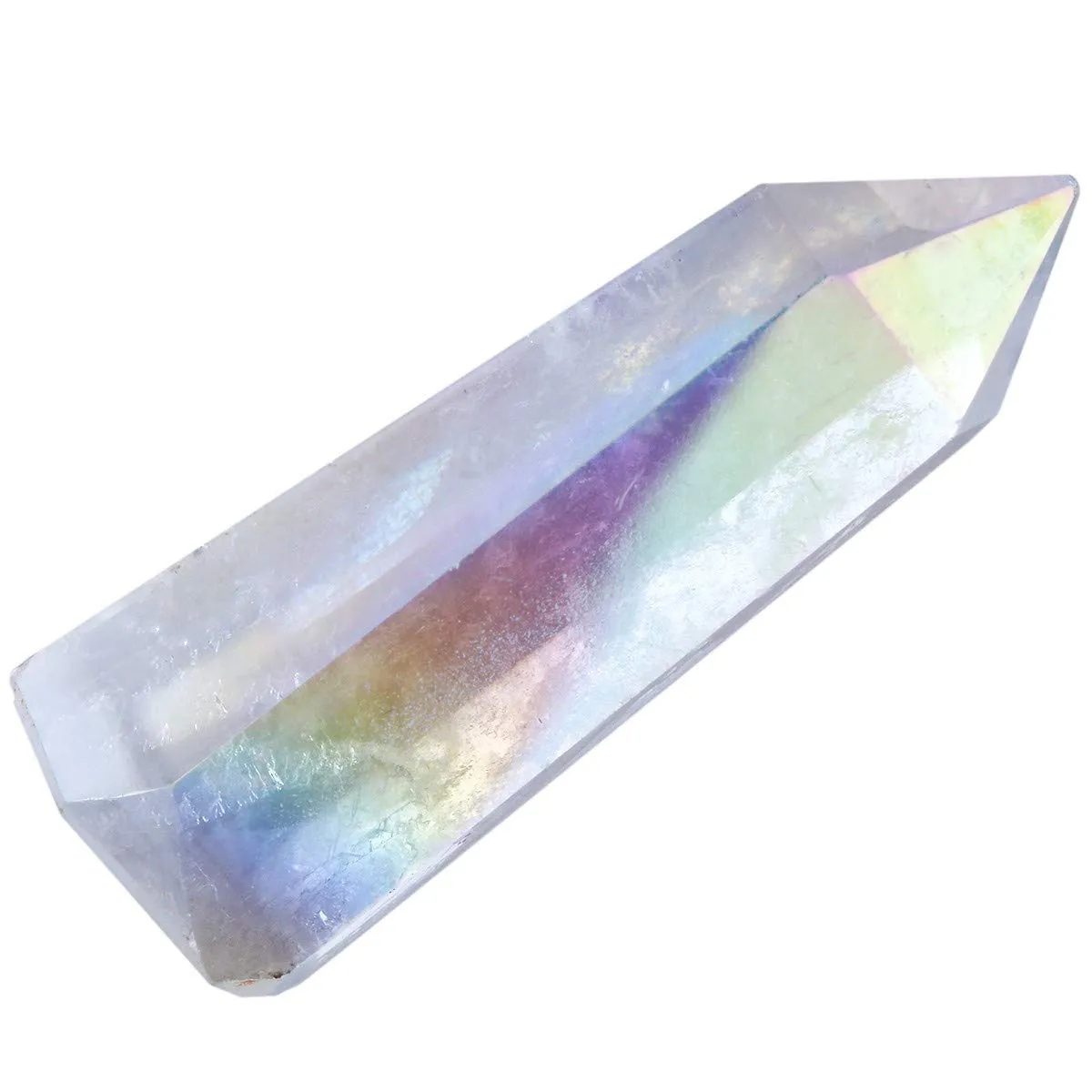 TUMBEELLUWA Healing Crystal Wands 6 Faceted Quartz Points for Chakra Meditation & Therapy