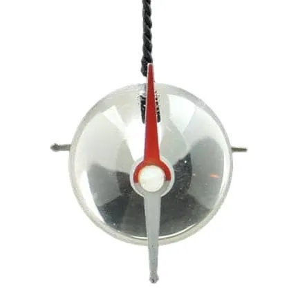 Turenne Pendulum for Vibrational Radiesthesia, 24.5mm Clear Acrylic Sphere with Compass Arrows