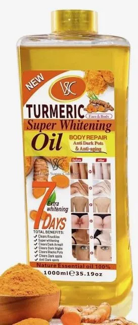 Turmeric Oil Super Whitening Face & Body Moisturizer 35.OZ - Nourishing Anti-aging Skincare