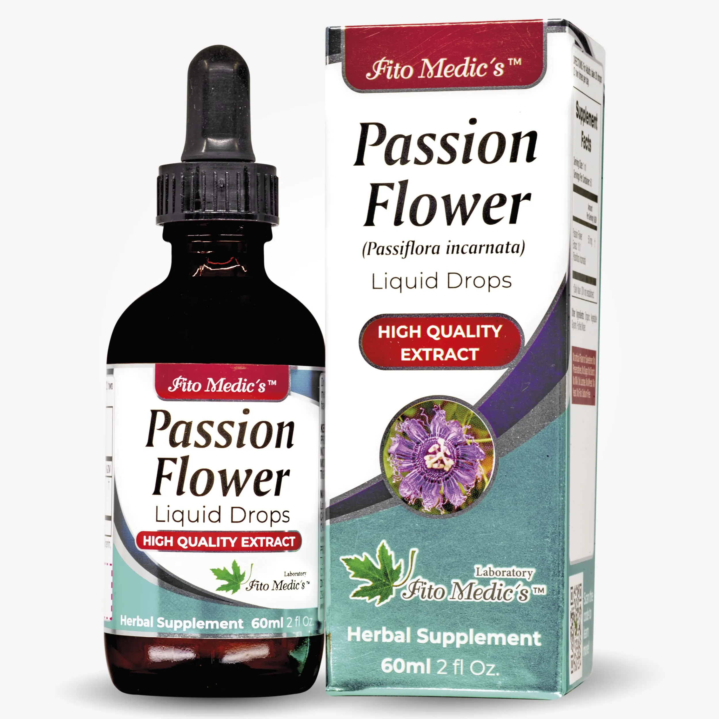 Ultra High Absorption Passion Flower Extract - Vegetarian, Non-GMO, Alcohol-Free, Gluten-Free