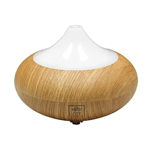 Ultrasonic Aromatherapy Diffuser - Light Wood-Grain, Compact Design, Whisper-Quiet Operation