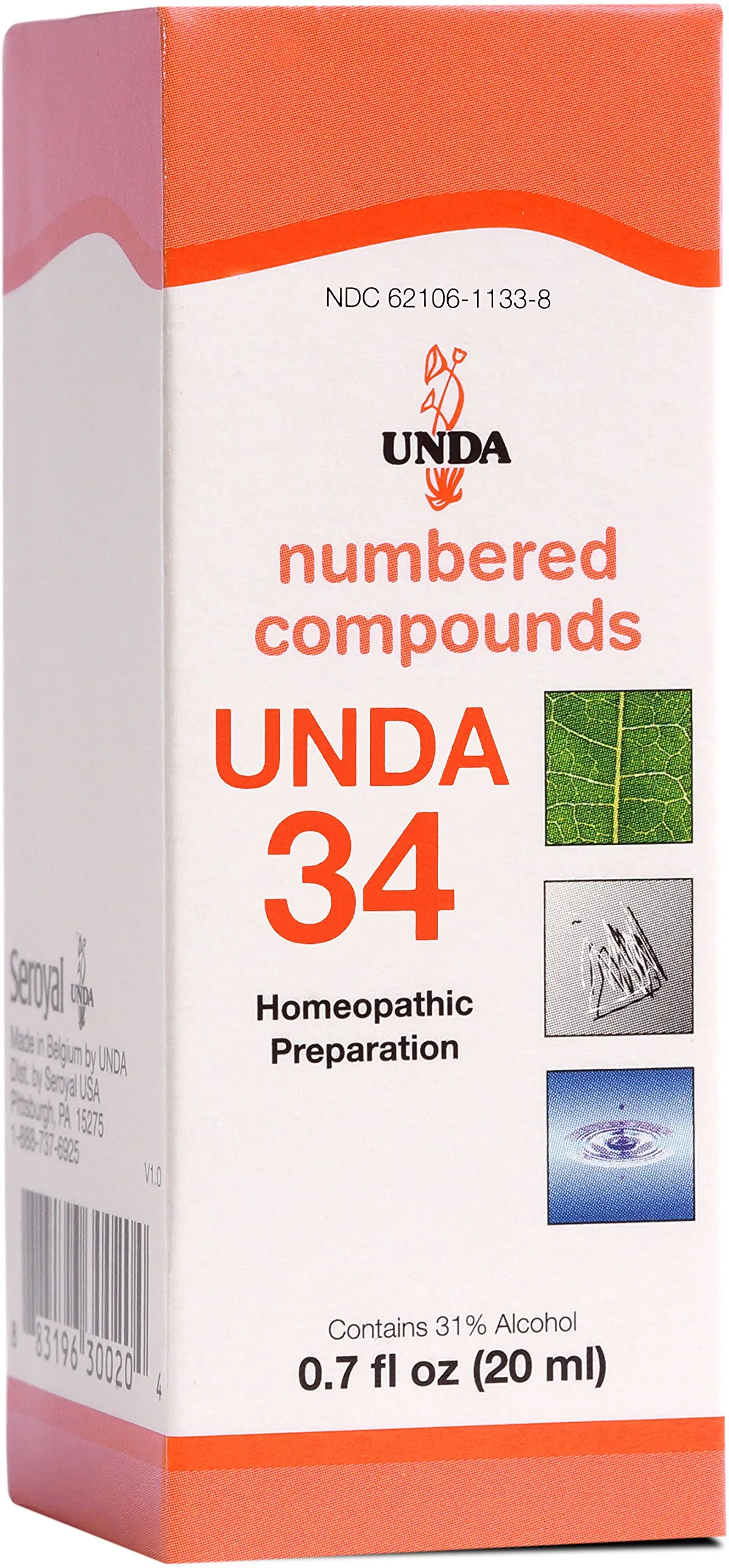 UNDA 34 Numbered Compounds