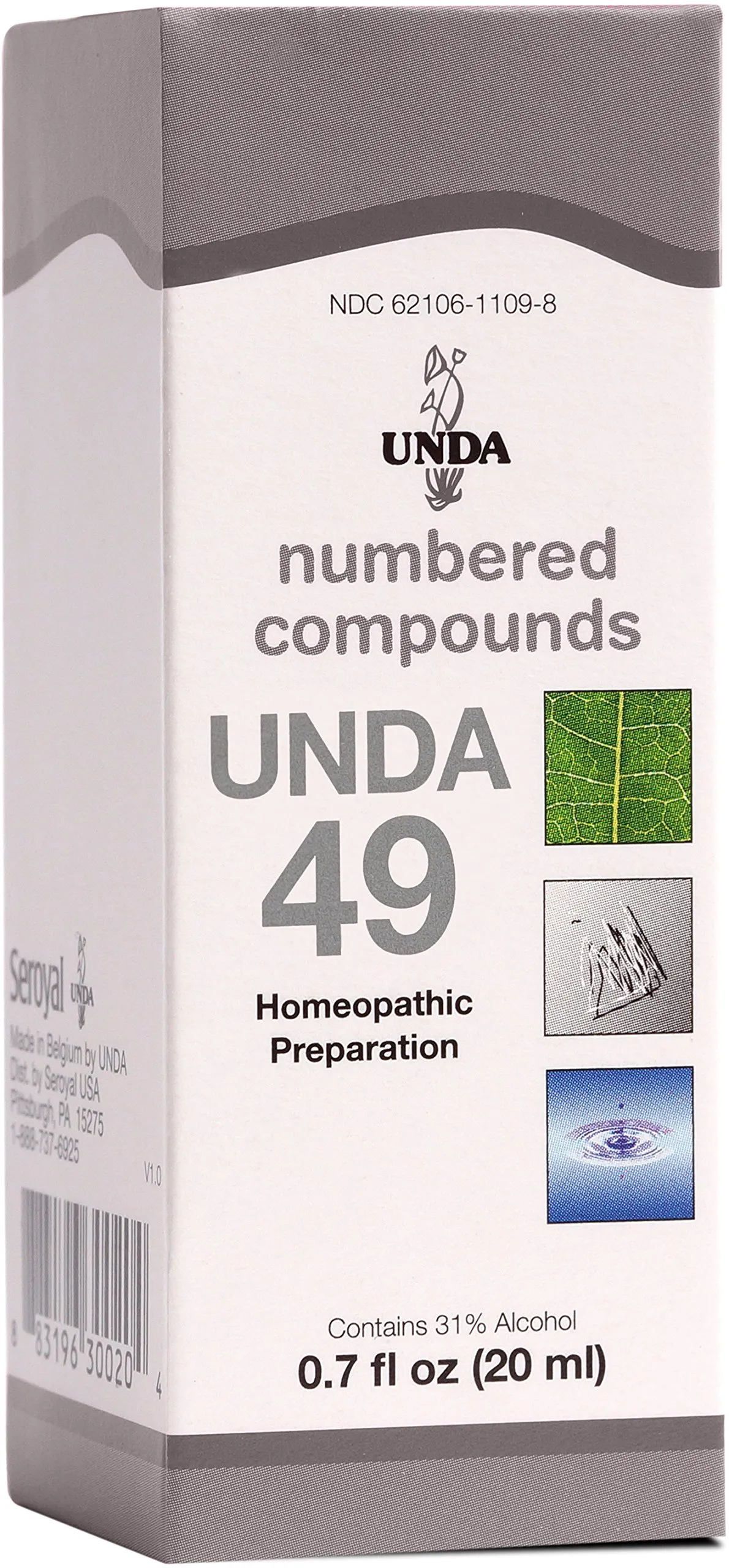 UNDA 49 Numbered Compounds - Homeopathic Preparation for Detoxification