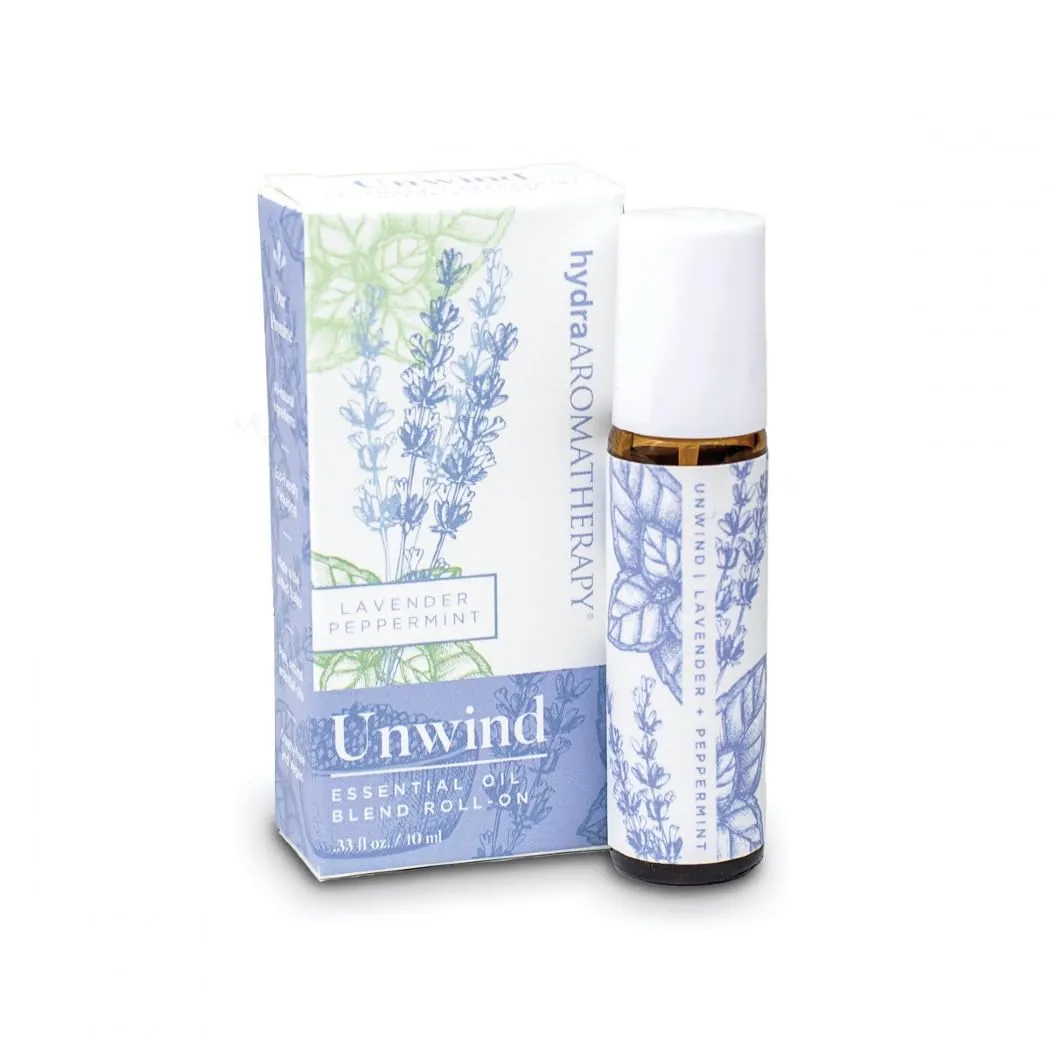 Unwind Essential Oil Roll-On by hydraAromatherapy - All Natural, Vegan, Pure Essential Oils