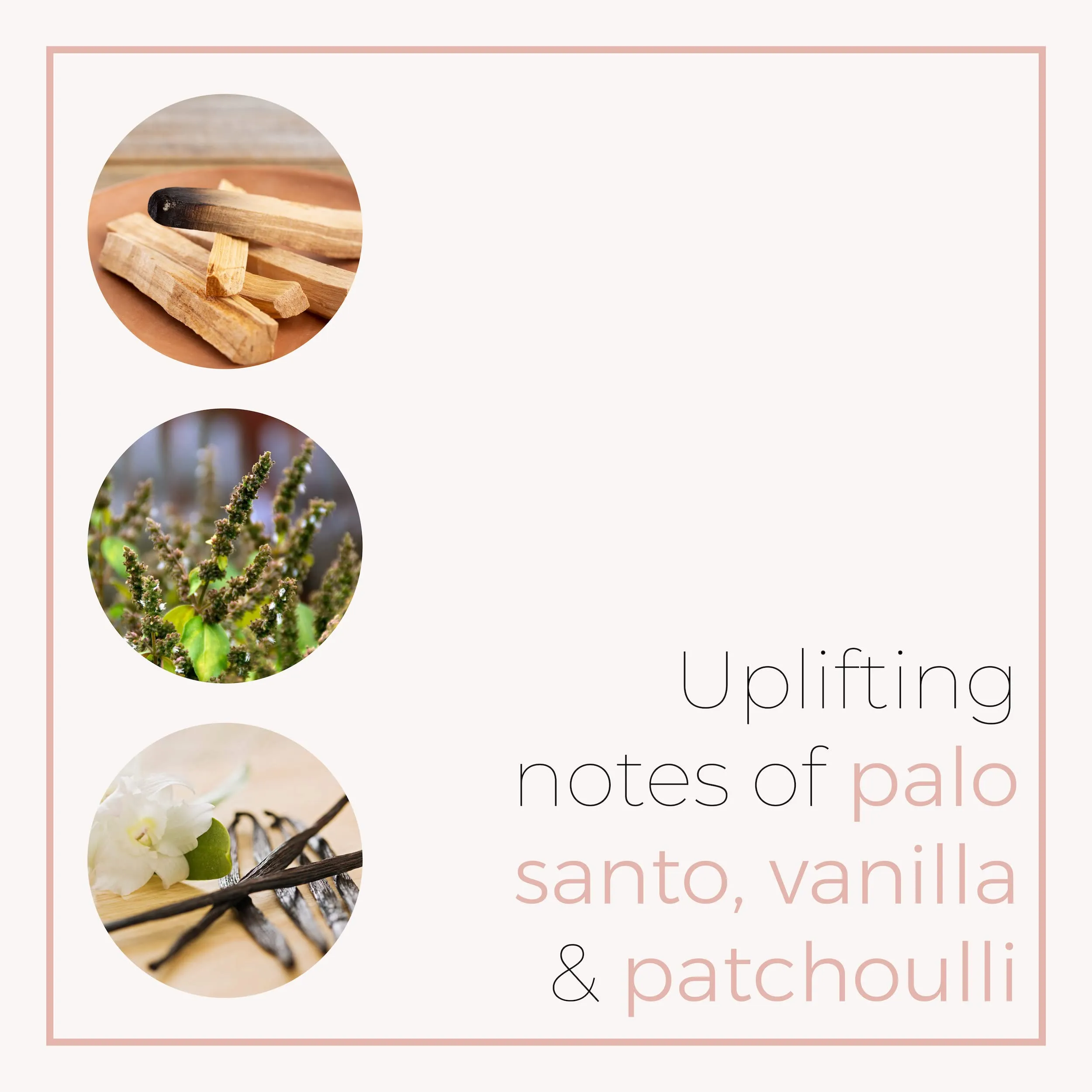 Palo Santo, Sandalwood, Patchouli