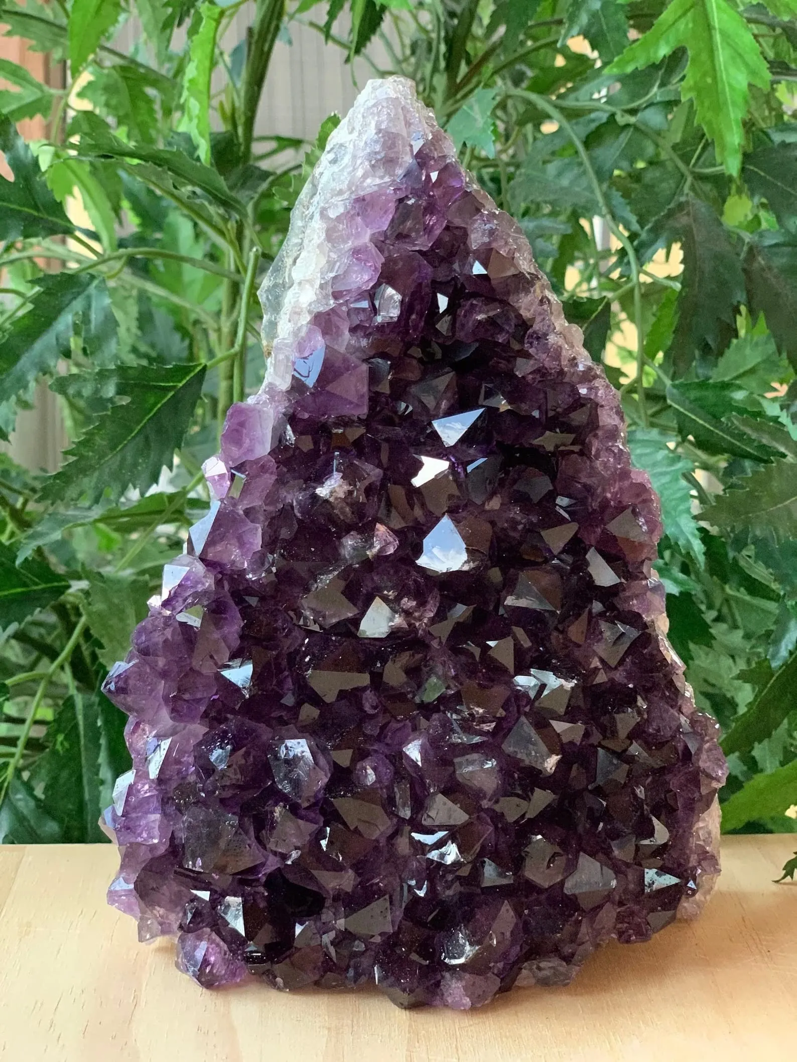 Uruguayan Deep Purple Amethyst Cluster Geode, 0.3-0.5 lb Raw Amethyst Druze Crystal