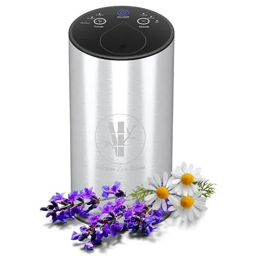 Waterless Essential Oil Diffuser - Portable, Rechargeable, 24-Hour Misting, Strong Cool Mist