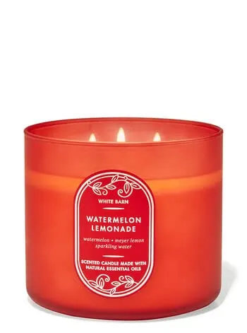 Watermelon Lemonade 3 Wick Candle 14.5 oz - Room-Filling Fragrance with Essential Oils