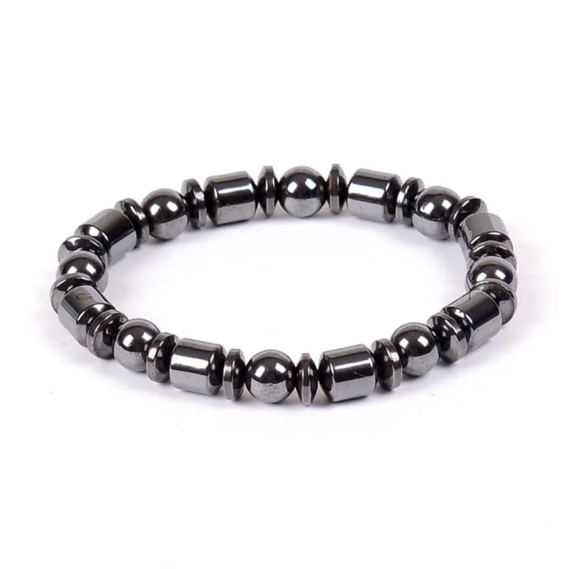 Weight Loss Black Stone Magnetic Therapy Bracelet for Metabolism, Blood Circulation & Relaxation