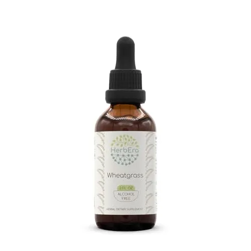 Wheatgrass B60 Alcohol-Free Herbal Extract Tincture, Natural 2 fl oz Concentrated Liquid Drops