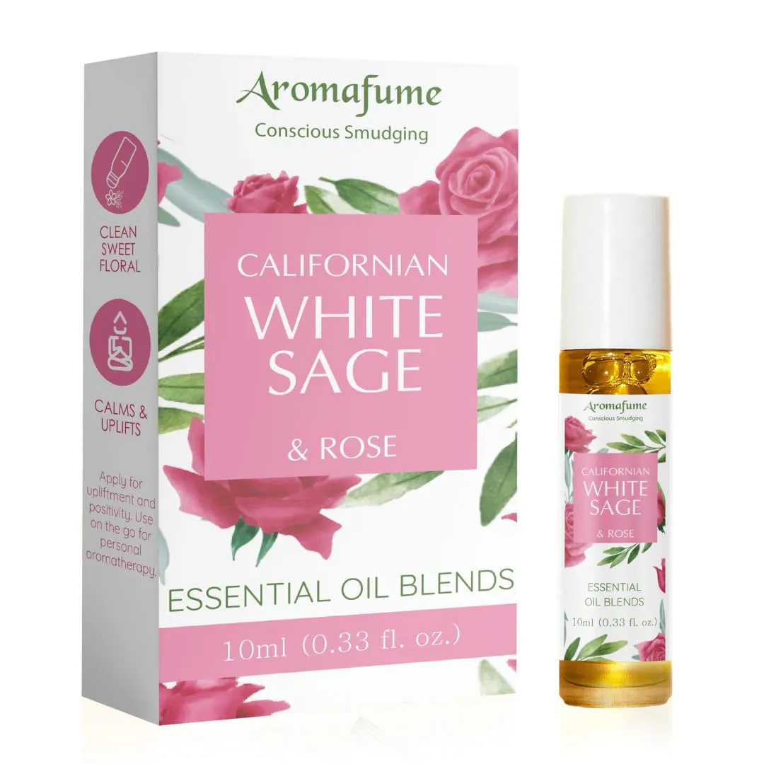 White Sage & Rose Essential Oil Roll-On 10ml