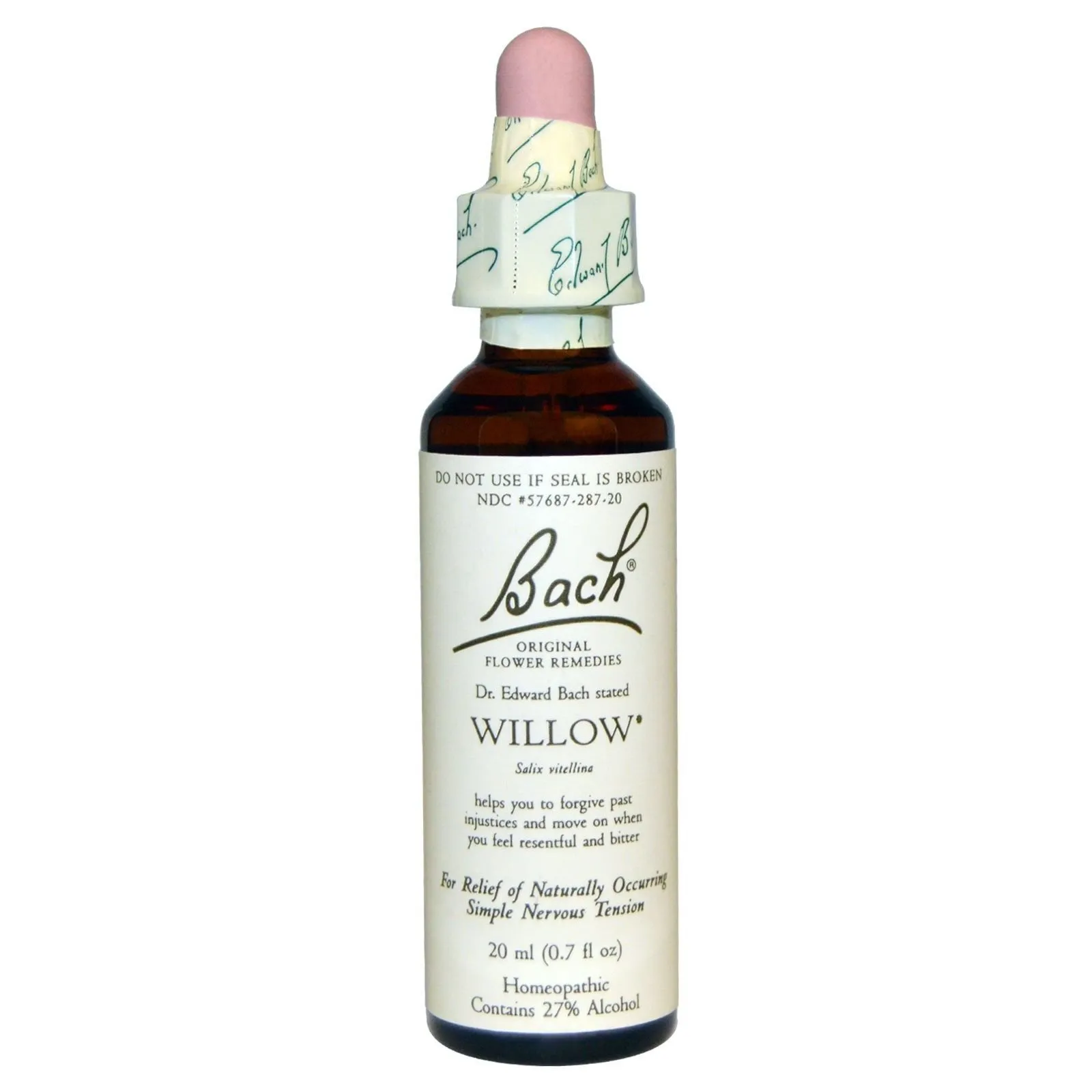 Willow 20 ml Liquid - Bach Essence for Bitterness, Self-Pity Relief & Optimism