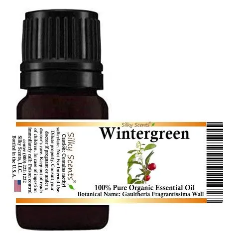 Wintergreen Organic Essential Oil 100% Pure Natural 1OZ with Child Resistant Cap