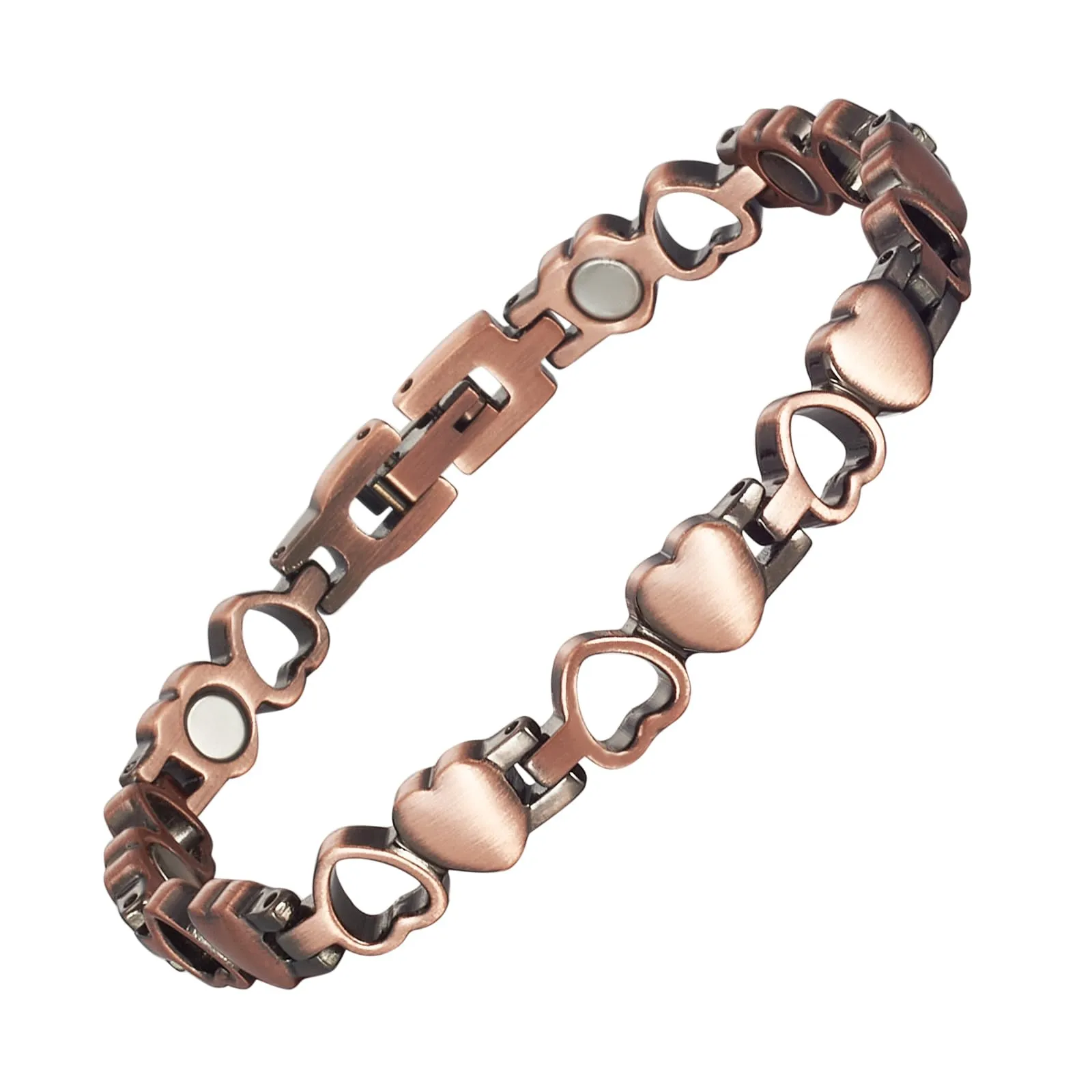 Wollet Copper Bracelet for Women, Adjustable Magnetic Copper Jewelry, 99.95% Pure Copper