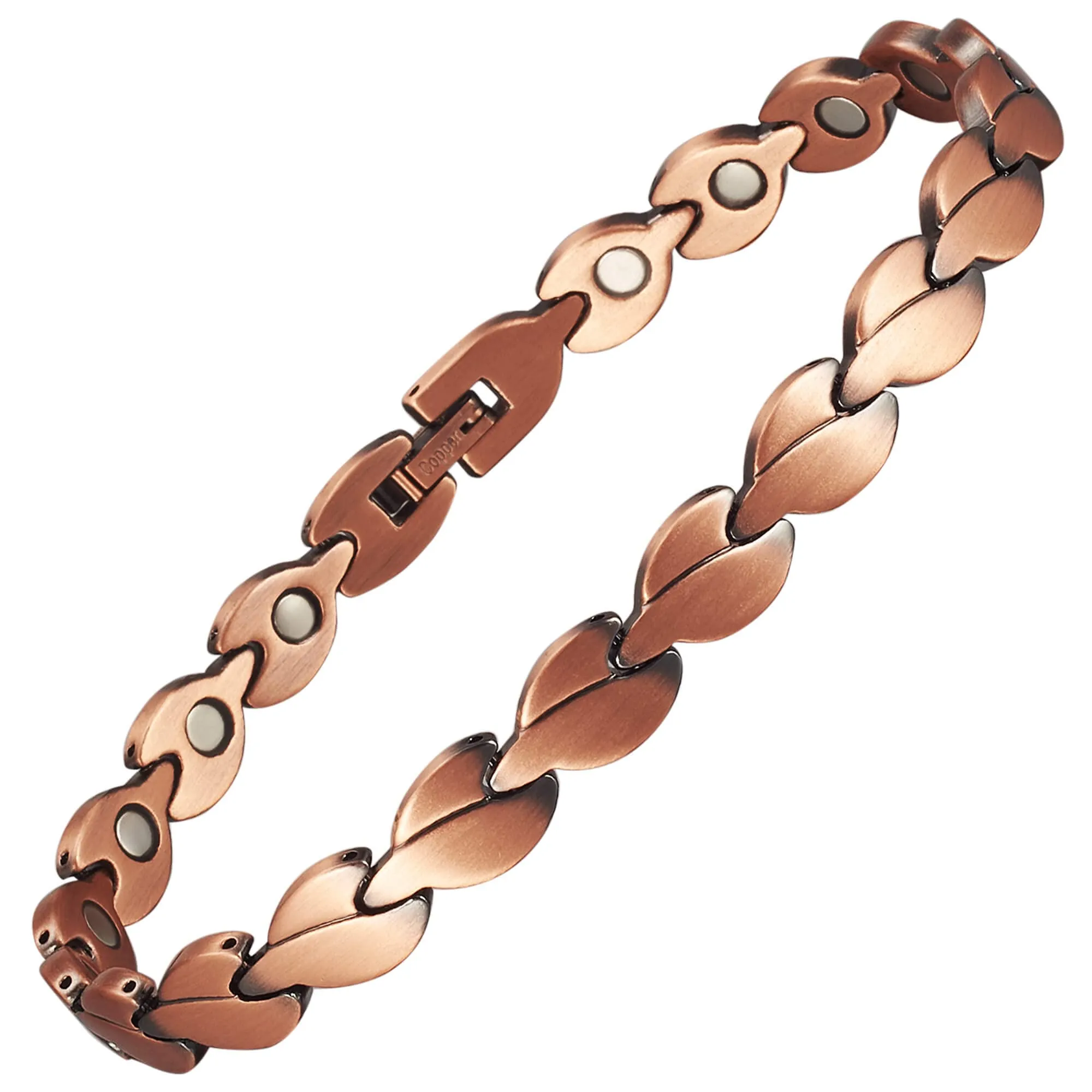 Wollet Copper Magnetic Ankle Bracelet for Women, Adjustable Pure Solid Copper Jewelry