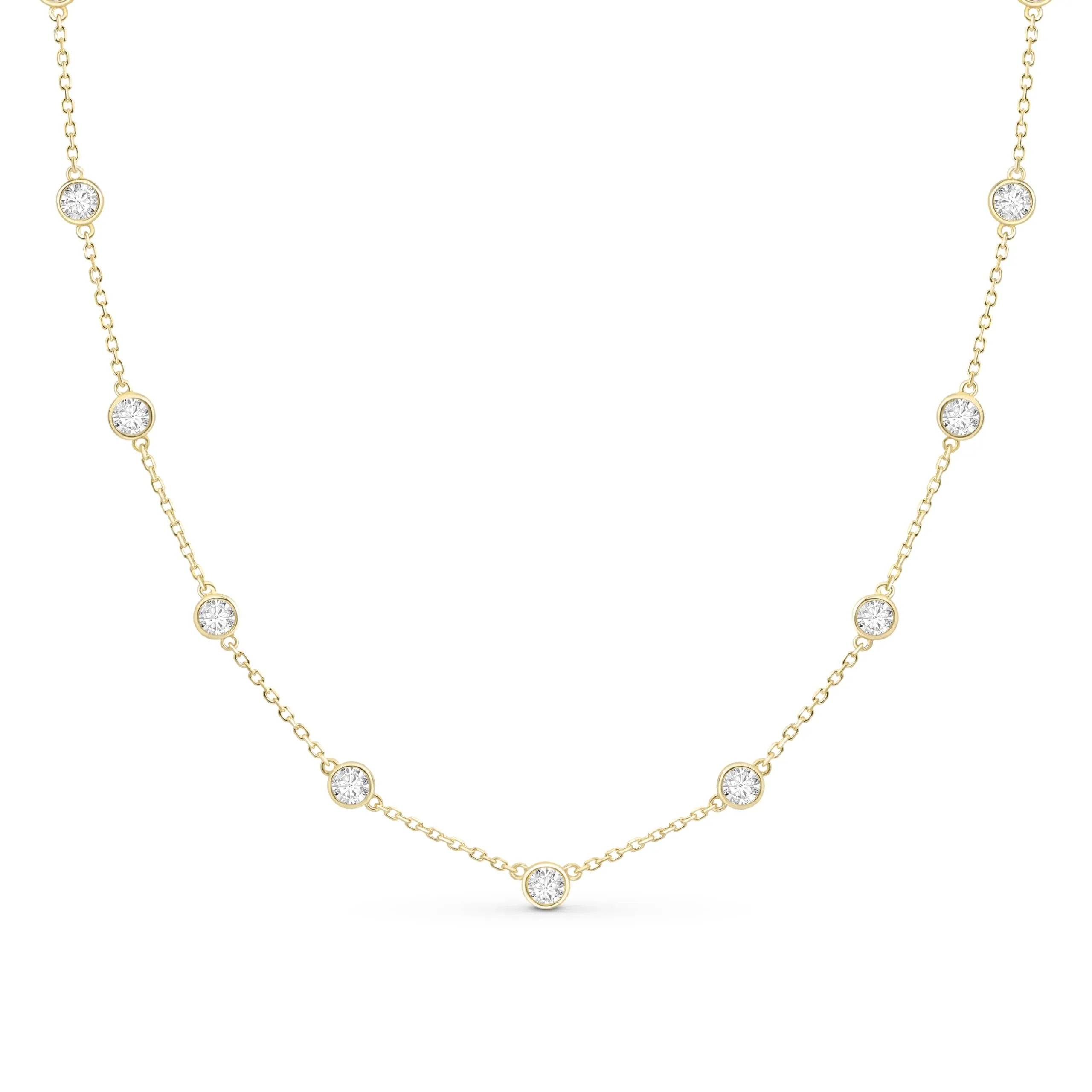 Women’s 925 Sterling Silver Cubic Zirconia Chain Necklace