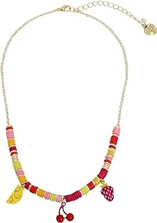 Womens Fruit Charm Bib Necklace - Stylish Accessory for Trendy Outfits