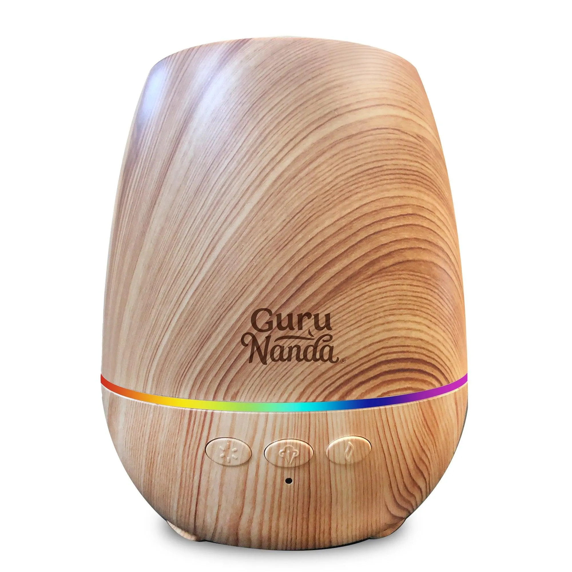 Woodsy Essential Oil Diffuser by GuruNanda - 150mL, Wood Grain Finish, Ultrasonic Technology