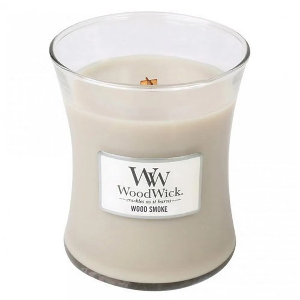 WoodWick Hourglass Candle, 9.7 oz., Medium, Fall Aroma with Crackling Wick, Soy Blend