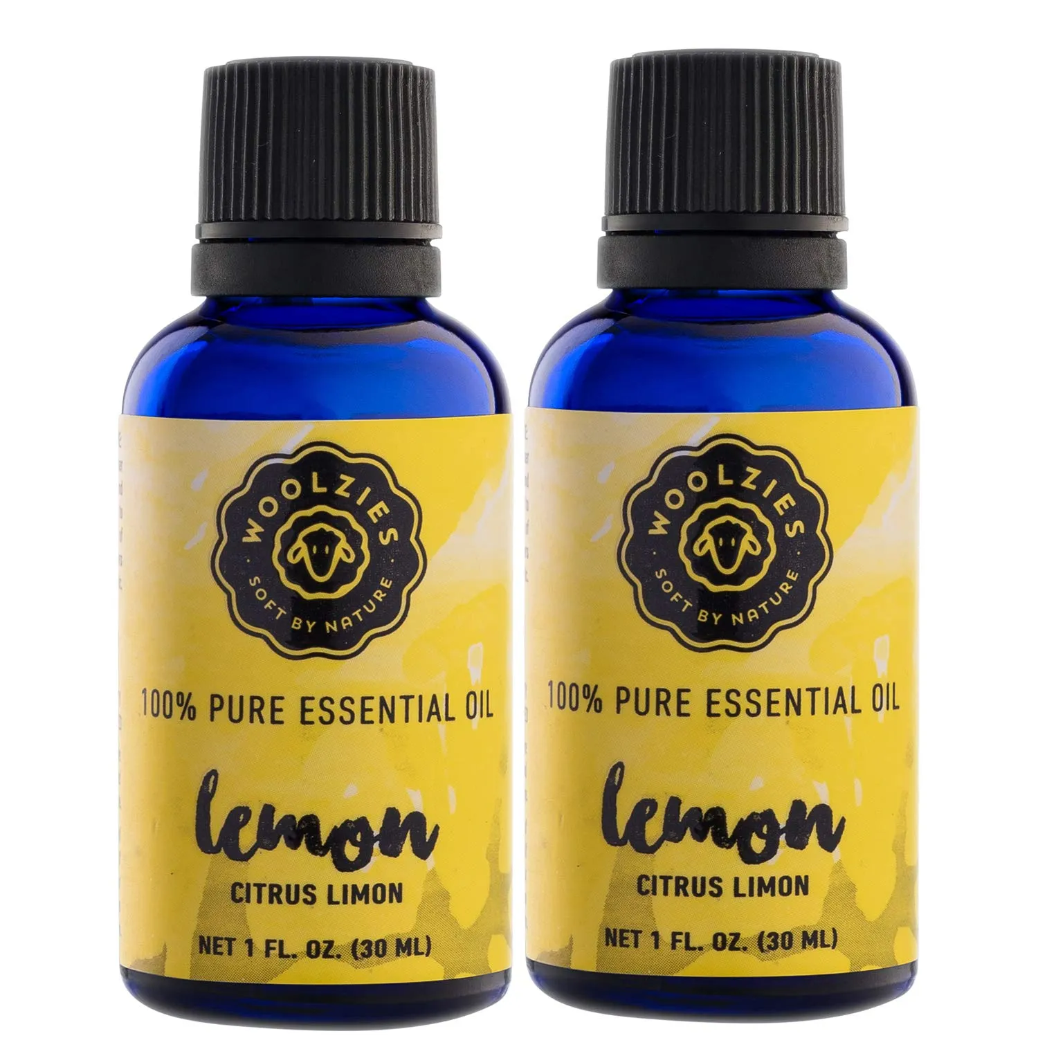 Woolzies 100% Pure Lemon Essential Oil 2-Pack - Therapeutic Grade Natural Fabric Softener