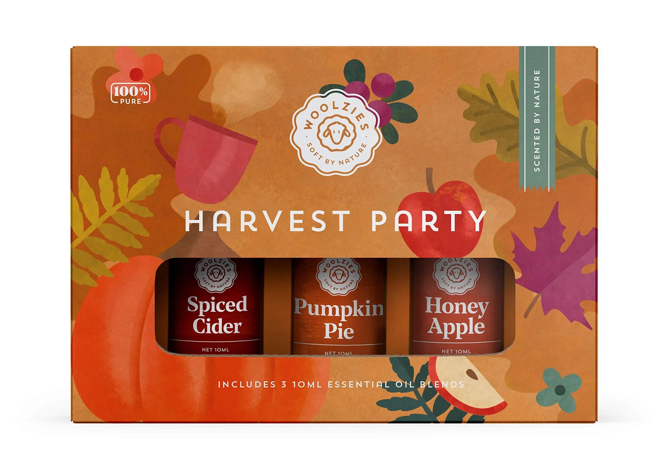 Woolzies Harvest Party Essential Oil Set – Spiced Cider, Pumpkin Pie, Honey Apple Blends