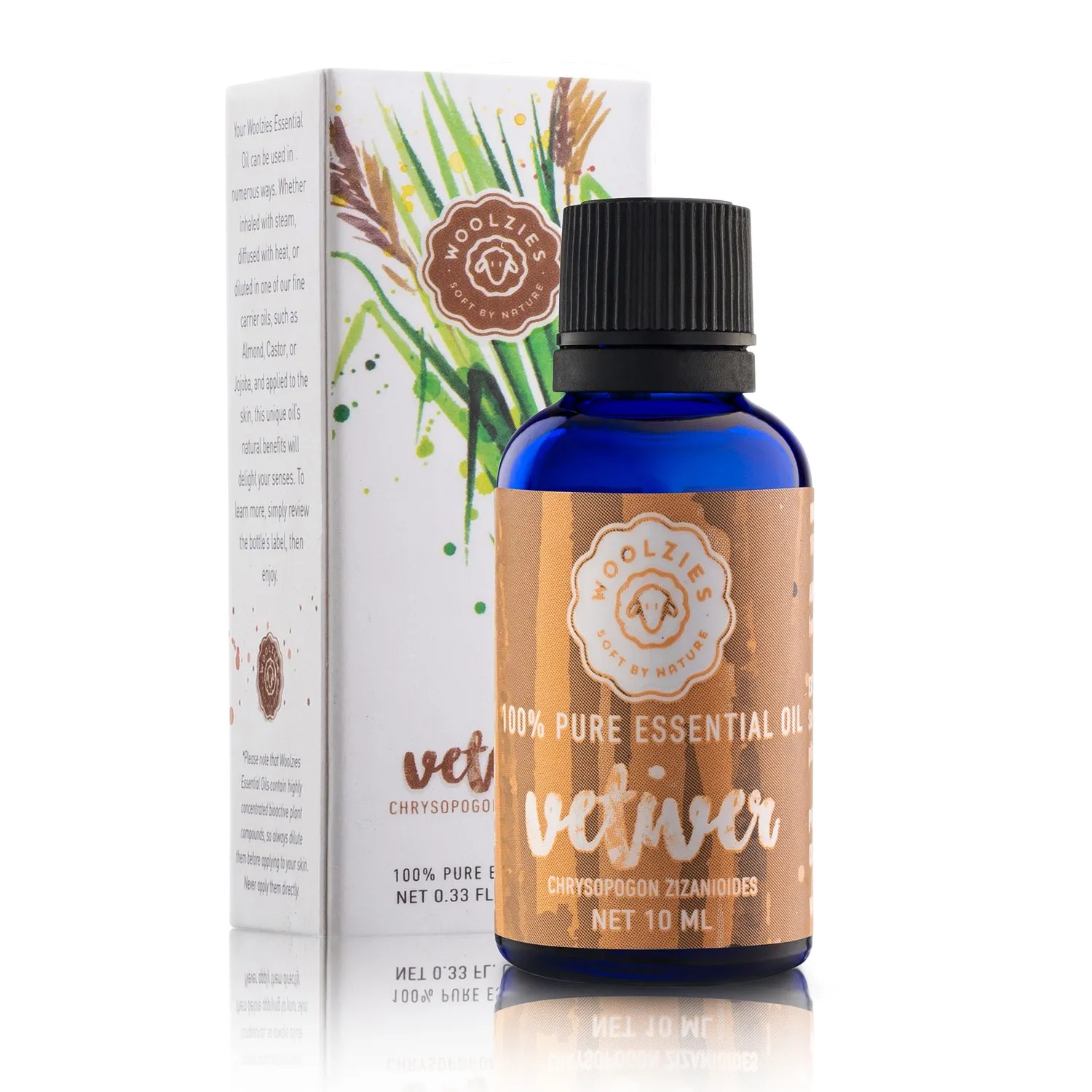 Woolzies Undiluted Vetiver Essential Oil 10ml - Therapeutic Grade for Diffusion & Aromatherapy