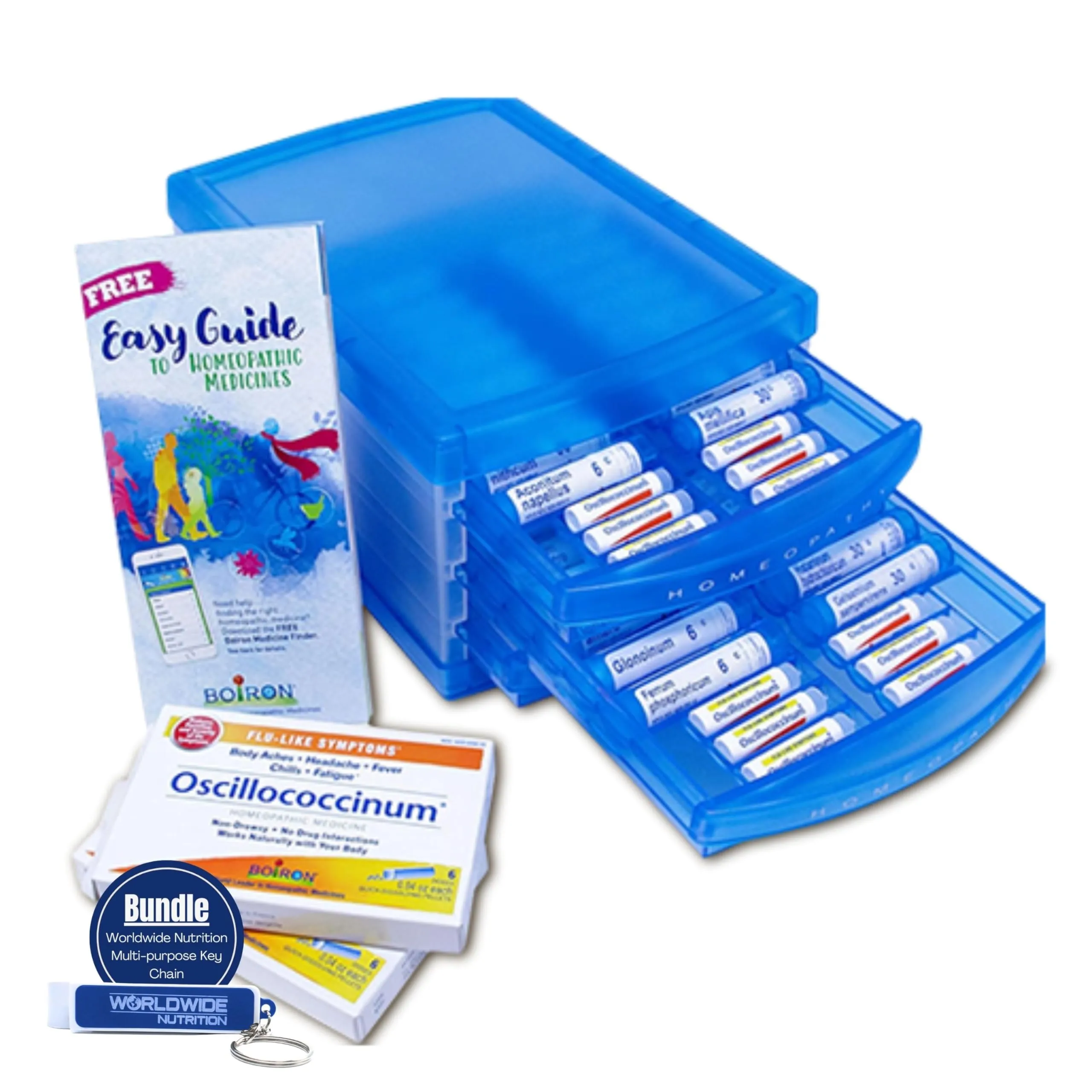 Worldwide Nutrition Bundle with Boiron HomeoFamily Kit – Comprehensive Homeopathic Remedies