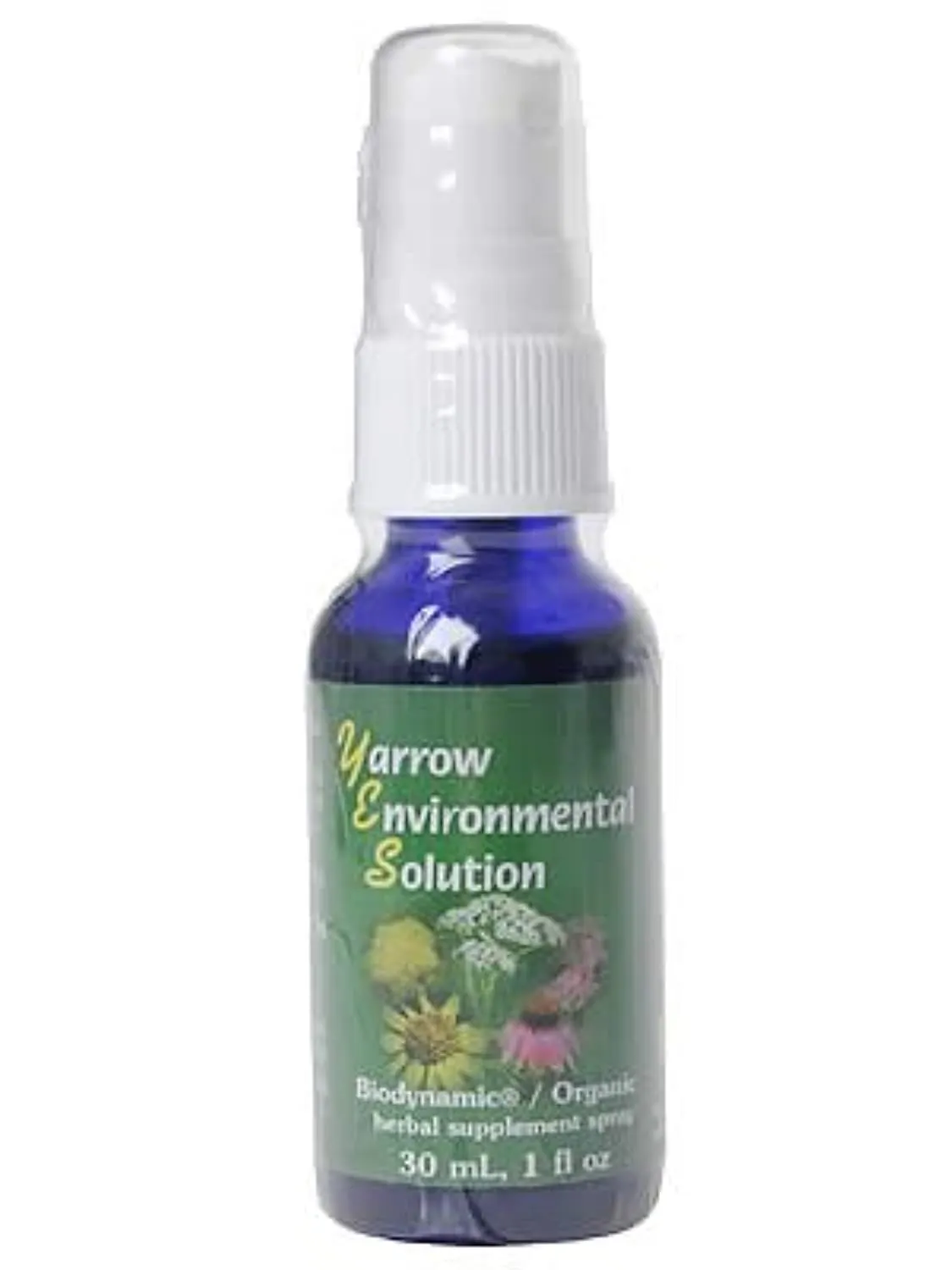 Yarrow Environmental Solution Spray 1 Ounce - Herbal Supplement by Flower Essence Services