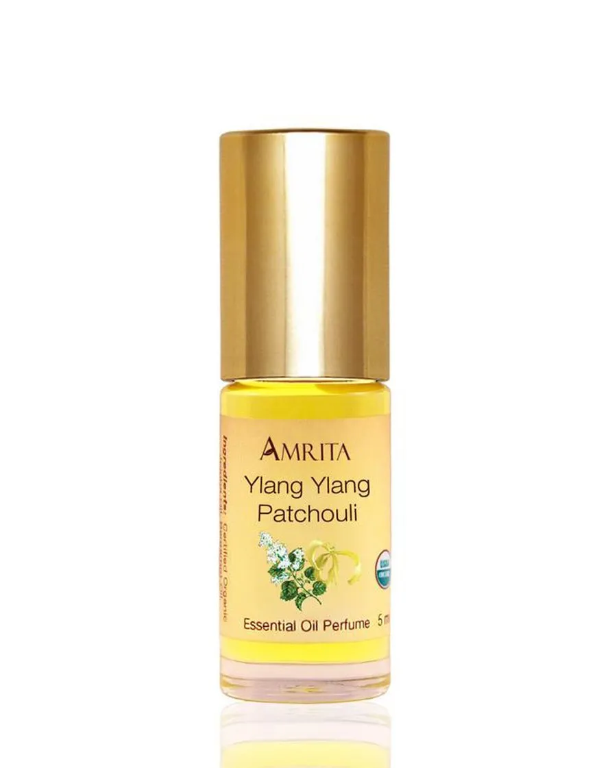 Ylang-Ylang Patchouli Essential Oil Perfume 5ML - Organic, Alcohol-Free, Therapeutic Quality