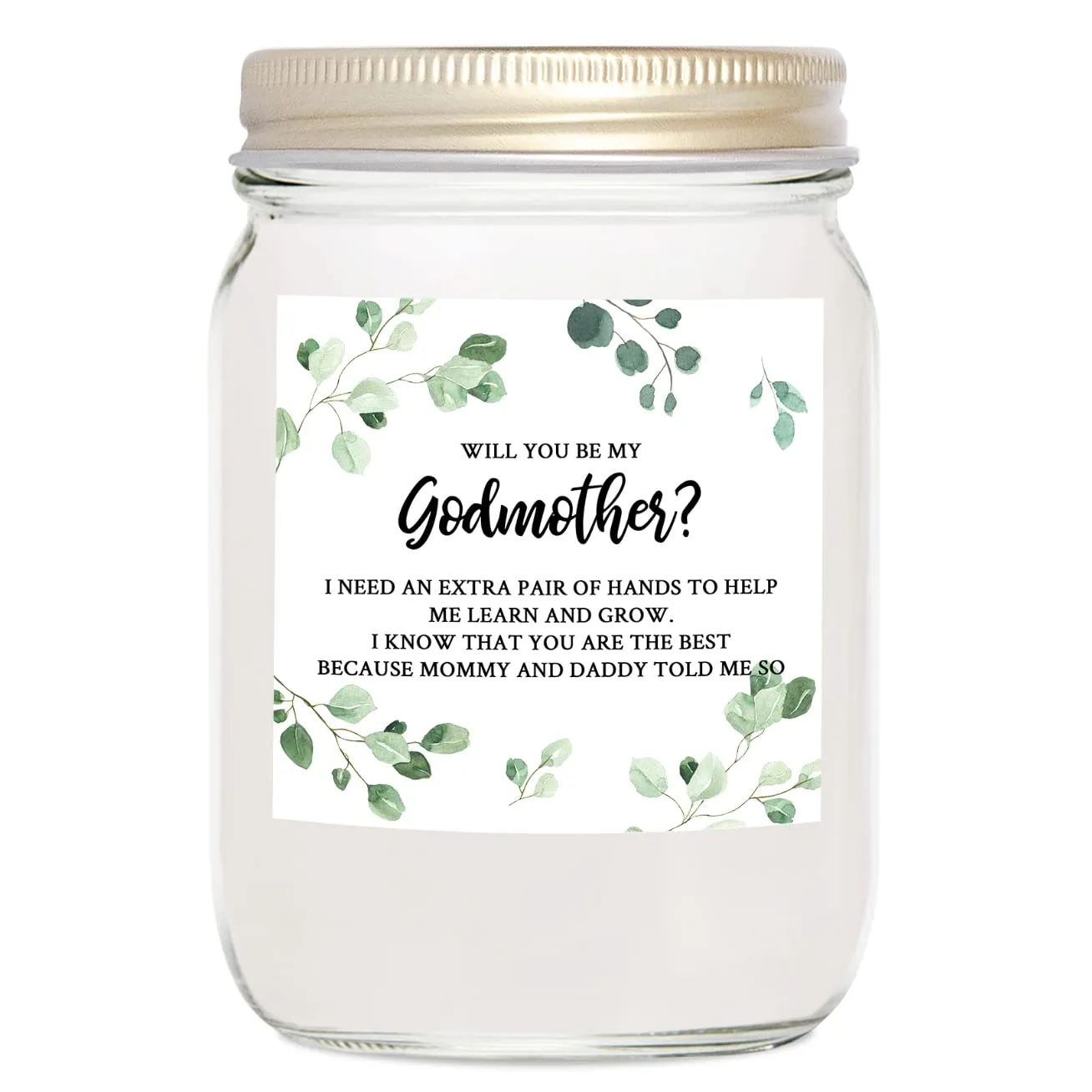 YouNique Designs Godmother Candle, 7 Oz Lavender & Vanilla Soy Vegan Aromatherapy Gift