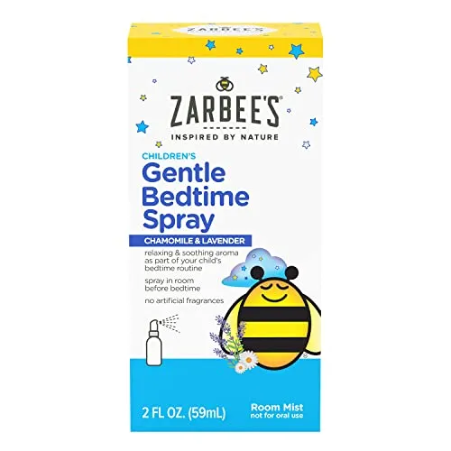 Zarbee's Gentle Bedtime Kids Sleep Spray, Chamomile & Lavender, Calming Room Spray, 2oz