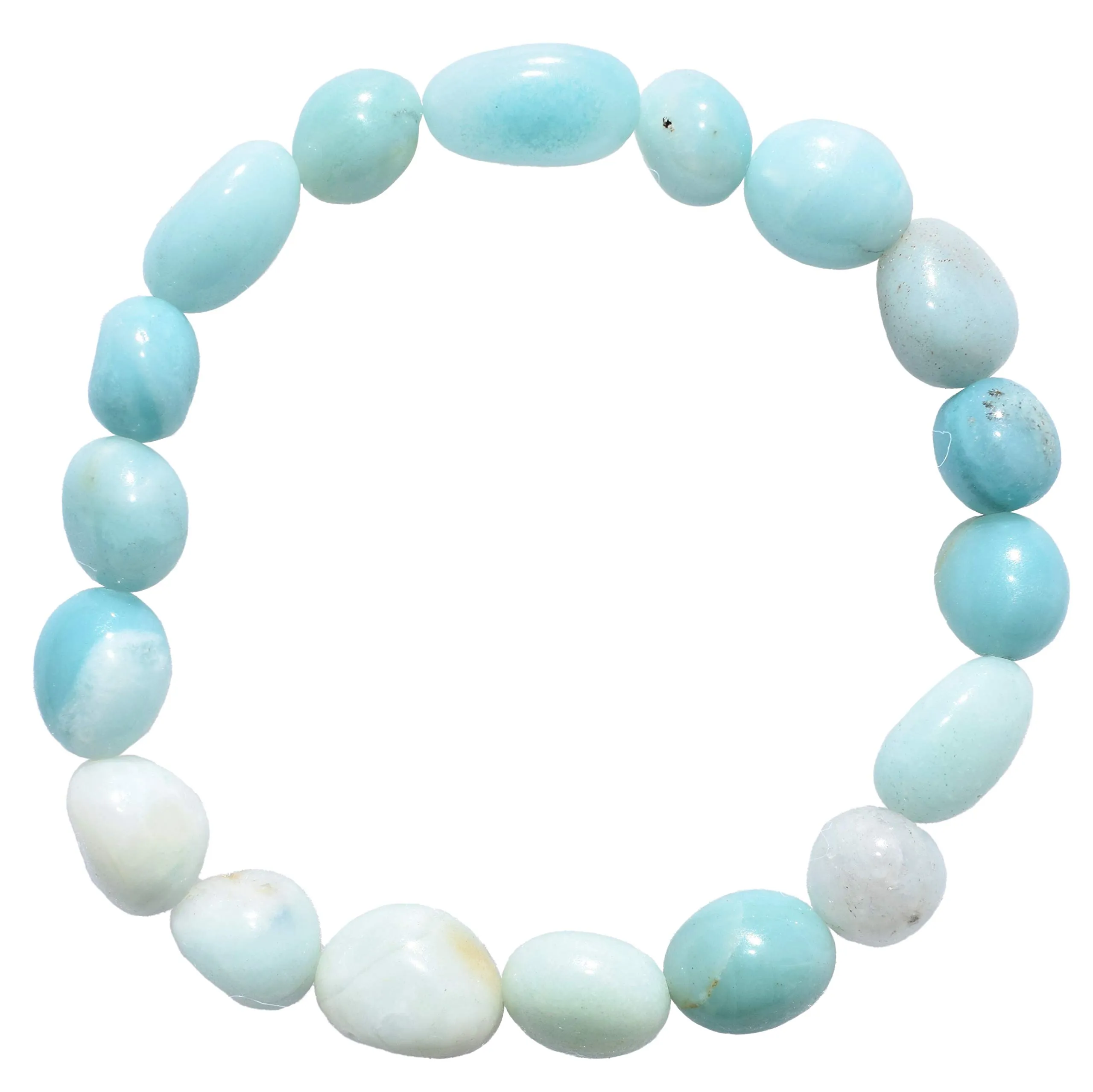 Zenergy Gems Amazonite Crystal Bracelet with Selenite Heart - Empowering Courage & Truth